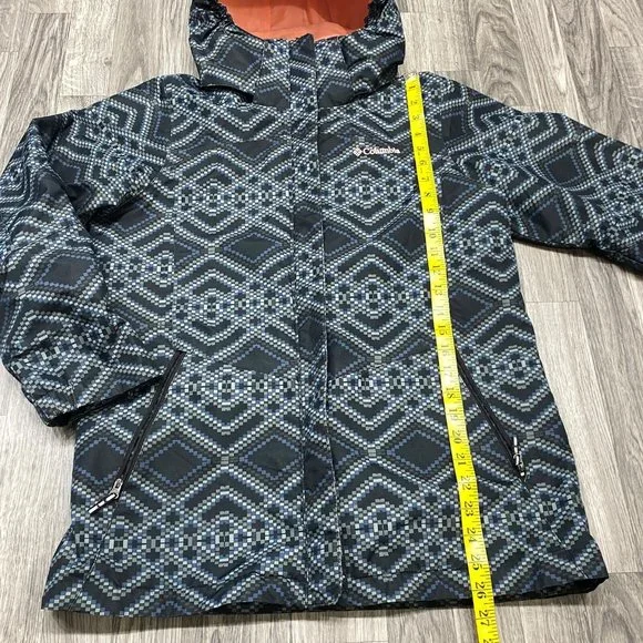 COLUMBIA SPORTSWEAR Full Zip Black/Pink Interchange Hooded Ski Jacket Girl's XL